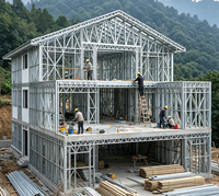 Villa préfabriquée de luxe au design moderne, hôtel modulaire, maison à installation rapide, structure en acier léger, villa préfabriquée 4 chambres