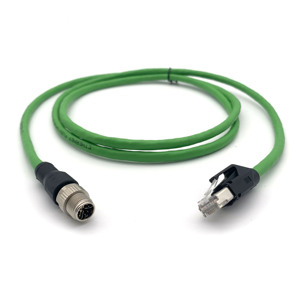 Svlec Industrial <span class=keywords><strong>Ethernet</strong></span> IP67 M12 Câble de connexion mâle RJ45 Cat. Câbles de communication droit mâle 6A - Product Image 1