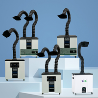 Penghisap Asap Solder dan Las Portabel Baru dengan Filter HEPA & Karbon Aktif Desain Mobile untuk Penggunaan Industri/Laboratorium