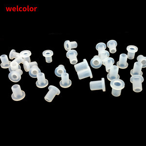 Tùy chỉnh kích thước mềm Silicone cao su rỗng niêm phong ống cắm khuỷu tay Stopper mở lỗ OD 5mm 3/16 "13/64 5 5.0mm ID 3mm 1/8" mm - Product Image 5