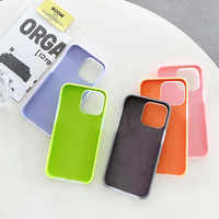 Étui de téléphone portable en silicone gelée, étanche et antichoc pour 18/17/16/15 Pro Max, couleur unie, design mode/sport