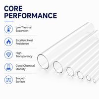 Tube en verre borosilicate pour manchons de lampe UV, résistant à la chaleur, tube de protection en verre transparent, taille personnalisée