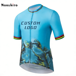 Maglia da Ciclismo Unisex a Maniche Corte Stile Cavendish, Traspirante, Design ASTANA Team con 3 Tasche Posteriori e Zip Completa - Product Image 2