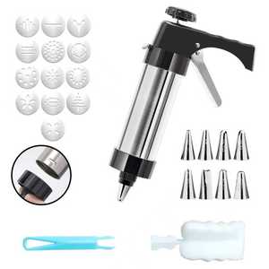Juego de Boquillas para Decorar con Crema, Pistola para Galletas, Máquina para Hacer Galletas, Prensas para Galletas de Acero Inoxidable, Kit de Herramientas para Hornear con 13 Discos - Product Image 6