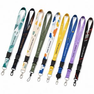 สายคล้องคอผ้าโพลีเอสเตอร์ลายแจ็คการ์ดปักโลโก้สีสันสดใส สำหรับงานออฟฟิศ ธุรกิจ ของขวัญส่งเสริมการขาย งานอีเว้นท์  แบบกำหนดเองได้ - Product Image 1