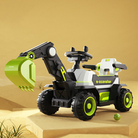 Excavatrice Jouet Électrique Télécommandée pour Enfants, Matériaux Écologiques, Modèle Grand Format à Conduire, pour 2-4 Ans, Véhicule de Construction