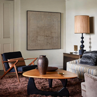 Peintures à l'huile sur toile texturée abstraite brune, art minimaliste Wabi-Sabi personnalisé pour les hôtels, vente en gros pour les halls d'hôtels de luxe