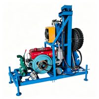 Machine de forage de puits d'eau portable de 150 m, équipement de forage de puits d'eau à haute efficacité pour les projets agricoles