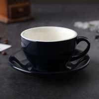 Ensemble de tasses à cappuccino latte en céramique épaisse colorée de 250ml, logo personnalisable disponible