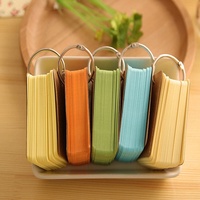 Porte-clés carnet de notes de poche personnalisé, mini-journal à feuilles mobiles, petit carnet mignon, breloques de sac, porte-clés, vente en gros