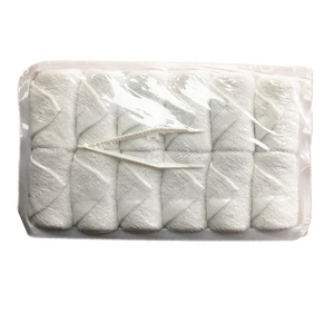 Serviette de toilette jetable en coton 100% personnalisée pour les compagnies aériennes, utilisation à chaud ou à froid - Product Image 2