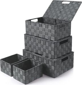 OEM Wholesale Nylon Belt Woven <strong>Storage</strong> Box Rectangle <strong>Home</strong> <strong>Organization</strong> and Modern Style Stackable <strong>Storage</strong> From China - Product Image 1