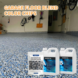 Color Flakes Epoxy Two Part Water-based Durable Surface <b>Floor</b> Coating Kit with Rich Color and Customized Options - Product Image 1