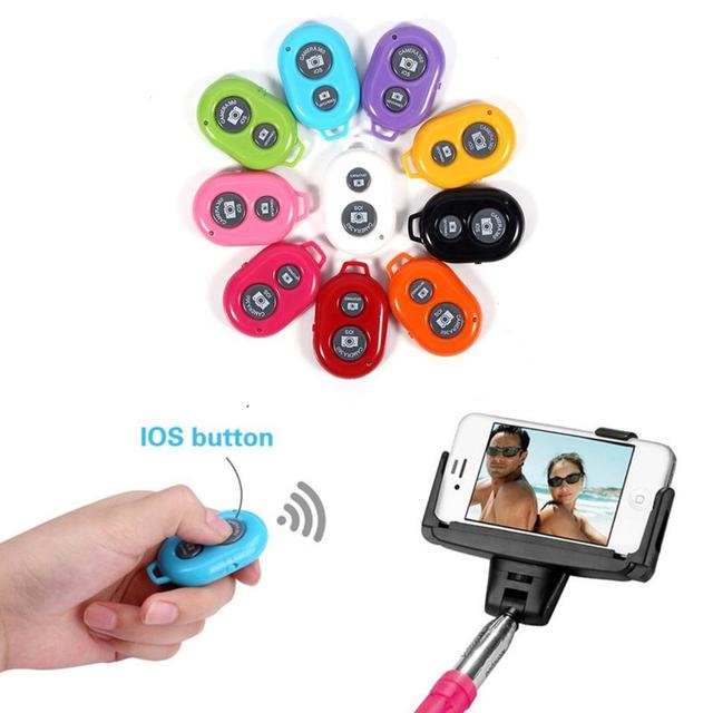 Hot Selling Mini Camera Switch Button Wireless Remote Shutter Mobile Phone Selfie Remote Blue Tooth Shutter for IOS Android