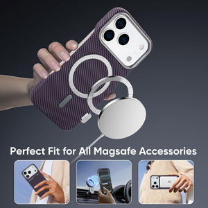 Funda Protectora para Teléfono <span class=keywords><strong>de</strong></span> Negocios, Resistente a Golpes, <span class=keywords><strong>de</strong></span> Alta Calidad, <span class=keywords><strong>de</strong></span> <span class=keywords><strong>Fibra</strong></span> <span class=keywords><strong>de</strong></span> Carbono <span class=keywords><strong>y</strong></span> PU para iPhone 17 Plus 16 Pro 15 Pro Max 14 13 12 con Imán - Product Image 4