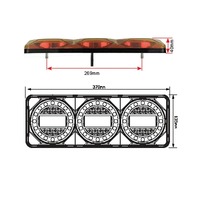 Feux arrière LED multifonctions Hongjin MK-T83 90LEDs ronds pour camion, remorque, voiture, 12V