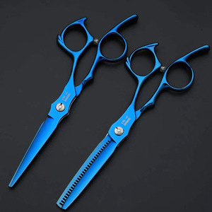Blue Swallowtail Hairdressing Scissors 6 Inch Thinning <b>Shears</b> Right Handed Stainless Steel 440C Professional Hair Cutting <b>Tools</b> - Product Image 3