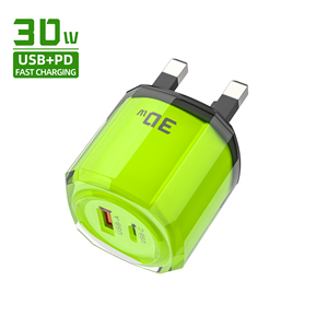 UK <span class=keywords><strong>20W</strong></span> Cargador de escritorio Pequeño cuadrado Cristal transparente Carga rápida 3,0/PD Adaptador para <span class=keywords><strong>iPhone</strong></span> Teléfonos Android <span class=keywords><strong>Cabezal</strong></span> de carga rápida - Product Image 3