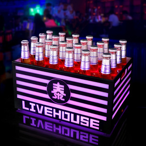 Led Ice Bucket Rectangle 12L Beer Basket With <b>Light</b> Party KTV Bar Beverage Tub - Product Image 2