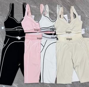 Conjunto Deportivo de Marca Famosa al por Mayor, Sujetador Deportivo Transpirable, Pantalones de Yoga Ajustados, Ropa de Yoga y Fitness - Product Image 2