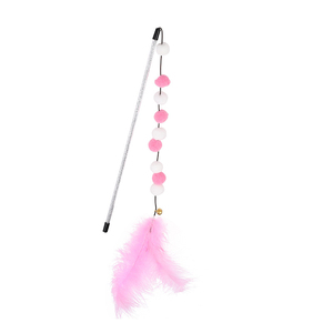 Bastoncino Giocattolo per Gatti con Pallina di Peluche, Campanello e Piuma, Morbido Giocattolo Interattivo per Gatti - Product Image 6