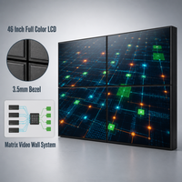 Écran LCD couleur de 46 pouces avec bordure de 3,5 mm, système de mur vidéo matriciel, luminosité de 700 cd/m² pour la surveillance de sécurité
