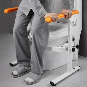 מעקה אסלה מתקפל ומתכוונן, מוט תמיכה לבטיחות קשישים, מעקה אמבטיה, סיוע לאסלה לישיבה ועמידה בבית - Product Image 3