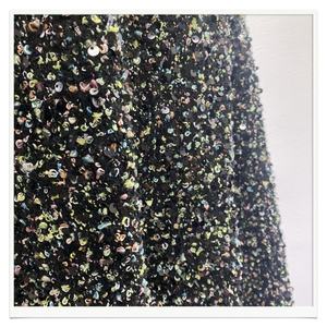 Popular Design Acrylic Polyester Woman Black Multi Color 66% Polyester Black Checkered Grey <strong>Tweed</strong> Fabric for Clothing - Product Image 1