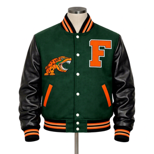 Chaqueta Universitaria FAMU Florida A&M, Chaqueta Premium HBCU para Hombre y Mujer, Personalizable, Transpirable - Product Image 1