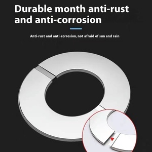 Cache décoratif en acier inoxydable pour robinet, vanne triangulaire, <span class=keywords><strong>tuyau</strong></span> d'évacuation de chauffe-eau à gaz, climatiseur split - Product Image 3