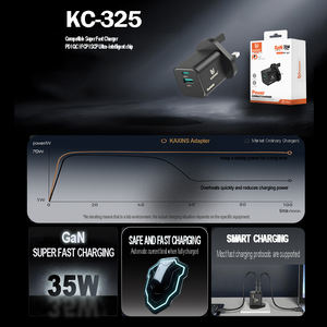 Caricabatterie UK Plug GaN 35W USB-A + C ricarica rapida per Iphone e <span class=keywords><strong>Samsung</strong></span> cellulare/<span class=keywords><strong>tablet</strong></span>/Laptop Mi-ni <span class=keywords><strong>dimensioni</strong></span> 20V Max KAXINSI KC-325 - Product Image 4