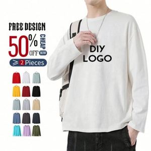 Unisex Heavy CVC Long Sleeve <b>T</b>-Shirt High Quality Men Women's Blank Plain Shirt Embroidery Printing Design Logo Knitted Solid - Product Image 3