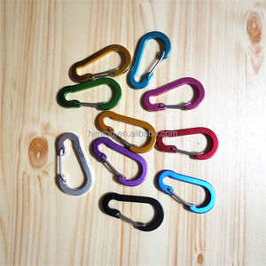 Mosquetón de puerta de alambre 5 # colorido para mosquetón de bloqueo de hamaca Clips mosquetón de aluminio de puerta de alambre de 50mm - Product Image 5