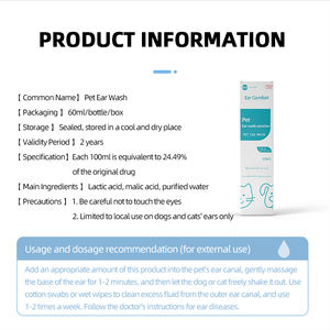 Solución limpiadora de control de olores sin manchas de etiqueta privada, limpieza de oídos saludable para mascotas, lavado de oídos para perros - Product Image 5