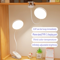 Lampe de bureau LED à clipser, flexible, rechargeable et à brancher (double usage), protection oculaire, pour étudiants - Vente en gros usine