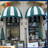 Auvent dôme français moderne en alliage d'aluminium Aikeli, auvent incurvé pour fenêtre, protection solaire et pluie, rétractable manuel, pour salon de thé bubble