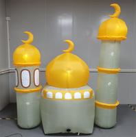Nouveau design Eid Mubarak personnalisé gonflable mosquée Ramadan Temple gonflable décoration extérieure