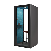 Cabine de bureau insonorisée Vestael, design moderne, panneaux acoustiques, éclairage LED, cabine modulaire portable, cabine privée