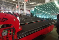 Máquina de Corte de Vidrio Automática Tres en Uno Optima con Brazos de Carga para Formas Irregulares