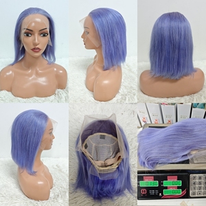 Promoción $15 Letsfly Pelucas Bob Rectas con Frente de Encaje 13x4, Color Personalizable, Cabello Humano Rosa, Venta Caliente, Baratas, al por Mayor - Product Image 6