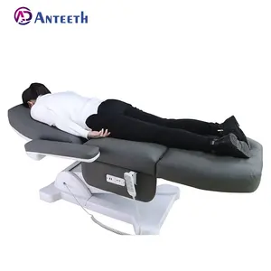 Anteeth 3/4 Motors Spa Facial Tattoo Massage Bed Multifunctional Beauty Salon Chairs Grey Electrical Beauty Bed