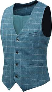 Özel damat smokin iş elbisesi Sky Blue düğün erkekler için takım elbise Suits Masculino balo Blazer 3 parça - Product Image 6