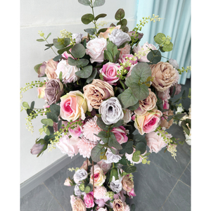 QIHAO Centre de table de mariage romantique, MIX de fleurs artificielles colorées, boules de fleurs de 50 cm de diamètre pour la décoration de table à manger - Product Image 3