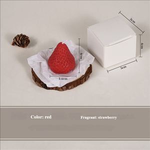 Two Colors Strawberry Scented <b>Candle</b> Gift Box Aesthetic Handmade Birthday Present Wholesale - Product Image 5