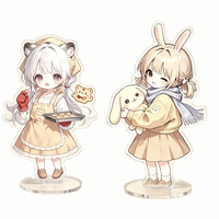 Support de figurine en acrylique personnalisé, dessin animé, anime, matériau transparent, impression sérigraphique couleur, découpe sur mesure, décoration intérieure, OEM ODM