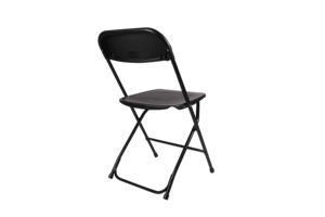 Chaise pliante en plastique noir avec structure en plastique, design moderne, portable pour l'extérieur, le jardin, la villa, l'atelier - Product Image 3