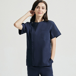 Premium Anti-Wrinkle Women's Nursing <b>Scrub</b> Uniforms Soft Knitted Polyester Rayon Spandex Washable Hospital Set - Product Image 3