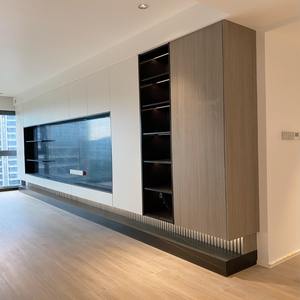 Mueble <span class=keywords><strong>de</strong></span> TV Moderno Personalizado para Sala <span class=keywords><strong>de</strong></span> Estar y Salón <span class=keywords><strong>Principal</strong></span> con Rejilla <span class=keywords><strong>de</strong></span> Pared para TV LED Eléctrica y Soporte <span class=keywords><strong>de</strong></span> TV Extensible y Convertible - Product Image 1