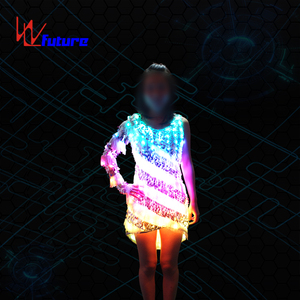 2022 elegante e programmabile t-Shirt a Led abito da ballo Discoball Costume Sexy per adulti <span class=keywords><strong>Dj</strong></span> Dance abbigliamento - Product Image 3