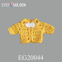 Strickjacke mit Schleife als Mini-Häkelkleid, Niedliches Gastgeschenk für Brautparty, Geburtstagsfeier, Puppenzubehör EG20044 10X5CM